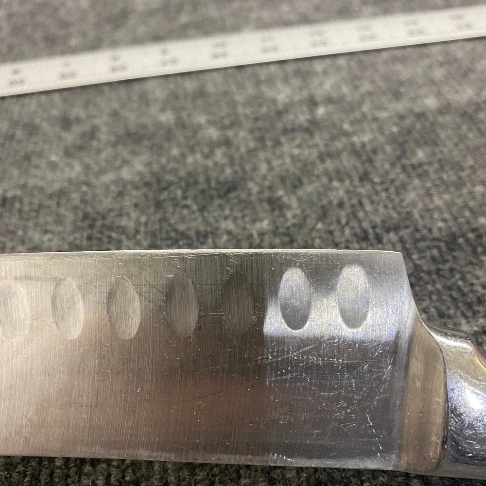 KitchenAid  Santoku Knife Stainless Steel Granton Edge Silver 12 inch Total